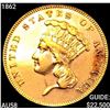 Image 1 : 1862 $3 Gold Piece CHOICE AU