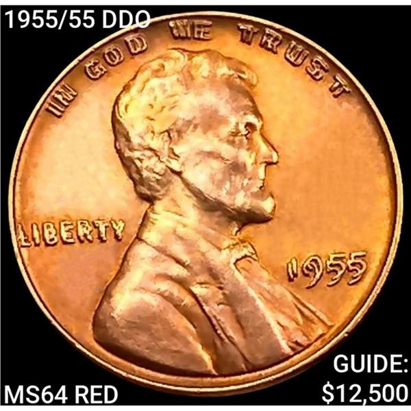 1955/55 DDO Wheat Cent CHOICE BU RD