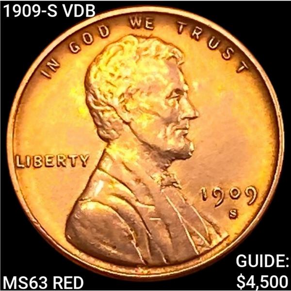 1909-S VDB Wheat Cent CHOICE BU RD