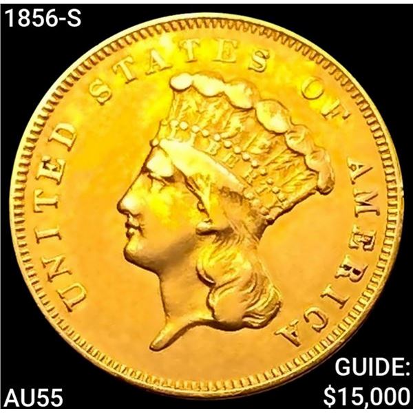 1856-S $3 Gold Piece HIGH GRADE