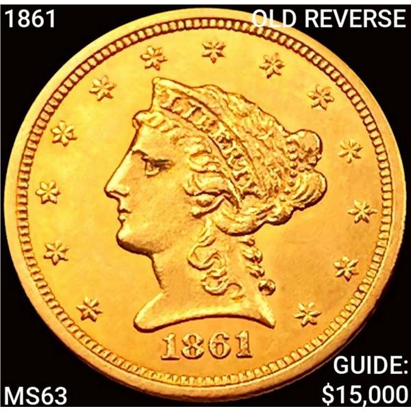 1861 $2.50 Gold Quarter Eagle CHOICE BU