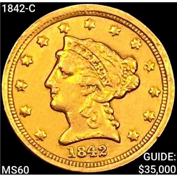1842-C $2.50 Gold Quarter Eagle UNCIRCULATED