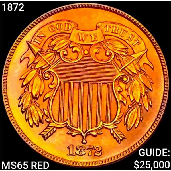 1872 Two Cent Piece GEM BU RD