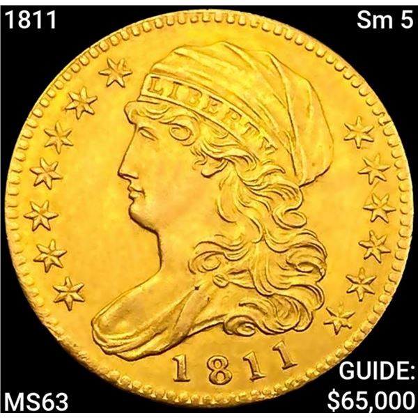 1811 Sm 5 $5 Gold Half Eagle CHOICE BU