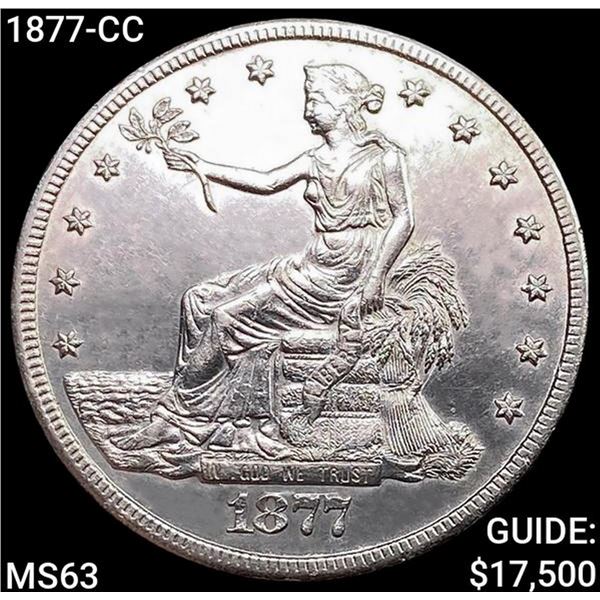 1877-CC Silver Trade Dollar CHOICE BU