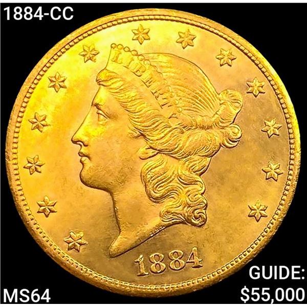 1884-CC $20 Gold Double Eagle CHOICE BU