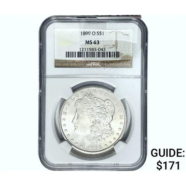 1899-O Morgan Silver Dollar NGC MS63