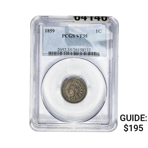 1859 Indian Head Cent PCGS VF35