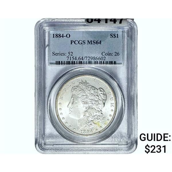 1884-O Morgan Silver Dollar PCGS MS64