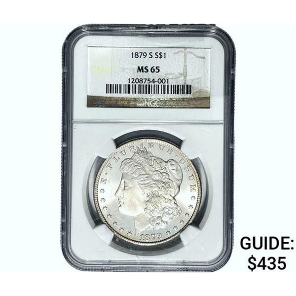 1879-S Morgan Silver Dollar NGC MS65