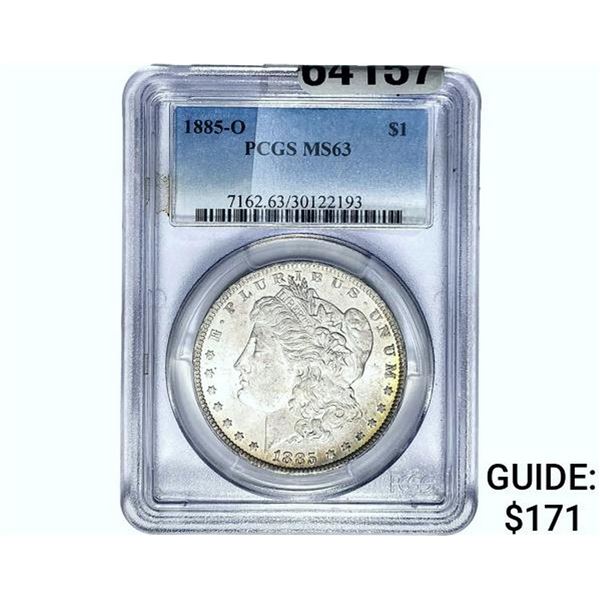 1885-O Morgan Silver Dollar PCGS MS63
