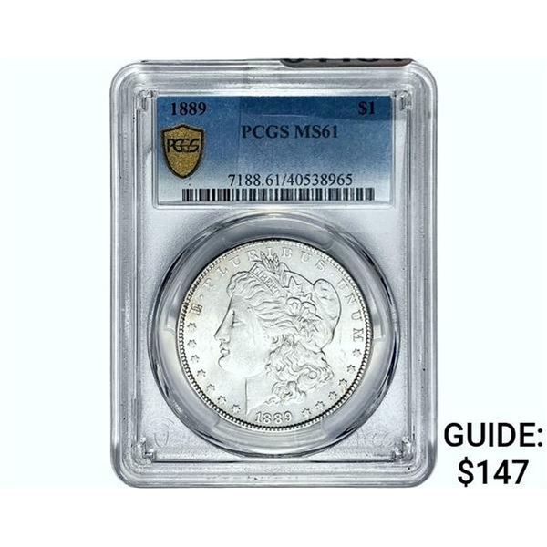 1889 Morgan Silver Dollar PCGS MS61