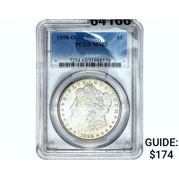 1898-O Morgan Silver Dollar PCGS MS63