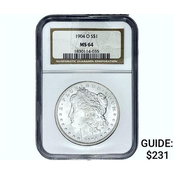 1904-O Morgan Silver Dollar NGC MS64