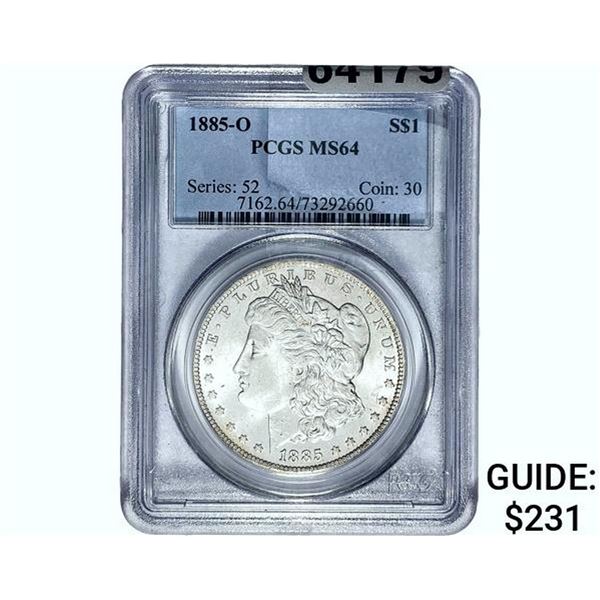 1885-O Morgan Silver Dollar PCGS MS64