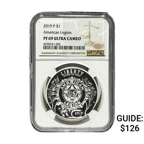 2019-P Silver $1 American Legion NGC PF69 ULTRA CAMEO
