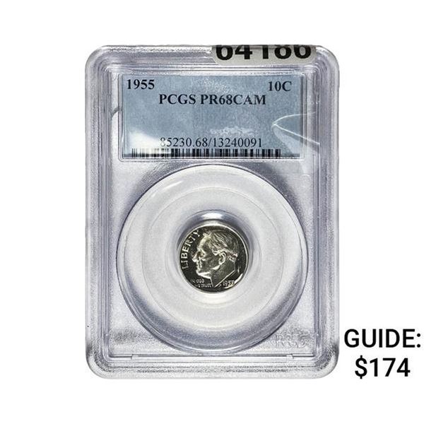 1955 Roosevelt Dime PCGS PR68 CAM