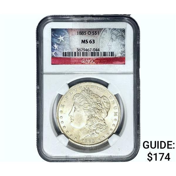 1885-O Morgan Silver Dollar NGC MS63