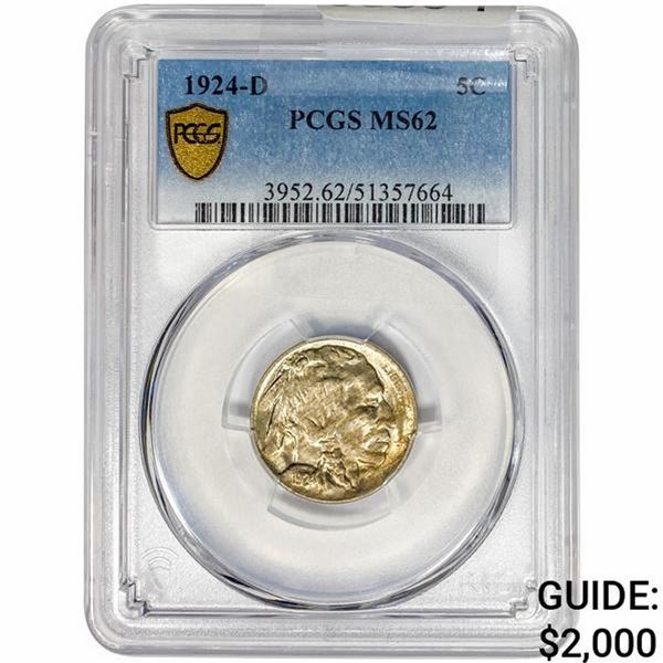 1924-D Buffalo Nickel PCGS MS62