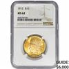 Image 1 : 1912 $10 Gold Eagle NGC MS62