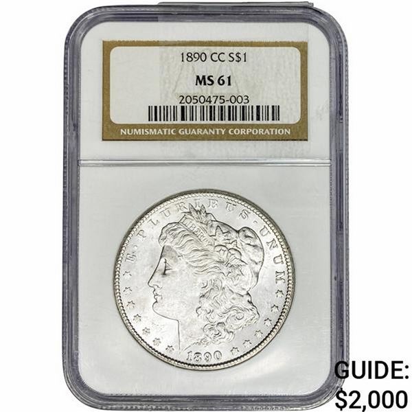 1890-CC Morgan Silver Dollar NGC MS61
