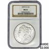 Image 1 : 1890-CC Morgan Silver Dollar NGC MS61