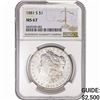 Image 1 : 1881-S Morgan Silver Dollar NGC MS67