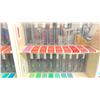 Image 9 : LARGE SECTION OF STORAGE CABINETS WITH ASSORTED GERBER INK CARTRIDGES, PRINTING VINYL, PRINTING