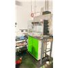 Image 2 : SPRAY PAINTING STATION WITH EXHAUST, PORTABLE 3-TIER CART WITH CONTENTS & METAL 2 DOOR CABINET WITH