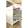 Image 15 : (2) SECTIONS OF METAL SHELVING WITH 8' UPRIGHTS, 6' CROSSBEAMS & ASSORTED PAPER, CANVAS, LAMINATE &