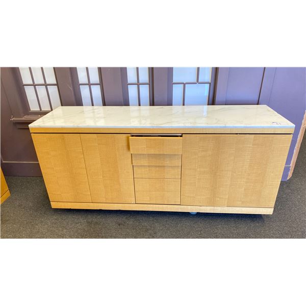 PORTABLE MARBLE TOP CABINET WITH CONTENTS & MARBLE TOP CABINET WITH CONTENTS 72"L X 20"W X 30"H