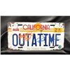 Image 1 : BACK TO THE FUTURE "OUTATIME" LICENSE PLATE AUTOGRAPHED BY CHRISTOPHER LLOYD & MICHAEL J. FOX WITH