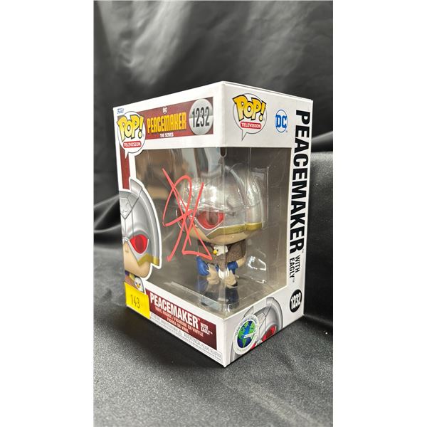 FUNKO POP! MOVIES DC PEACEMAKER THE SERIES #1232 PEACEMAKER WITH EAGLY AUTOGRAPHED BY JOHN CENA