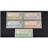 Image 1 : (5) ASSORTED 1954 CANADIAN BANK NOTES INCLUDING; (1 OF EACH) $20, $10, $5, $2 & $1