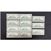 Image 2 : (11) UNCIRCULATED 1967 CANADIAN $1 BANK NOTES