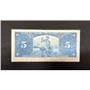 Image 2 : (1) 1937 CANADIAN $5 BANK NOTE