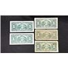 Image 2 : (5) 1937 CANADIAN $1 BANK NOTES