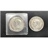 Image 2 : (2) RARE 1939 CANADIAN SILVER $1 COINS