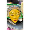 Image 2 : BOX OF ASSORTED ARTWORK, MASKS, BOOKS & MORE