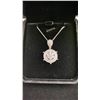 Image 2 : NEW PLATINUM PLATED SIMULATED DIAMOND CLUSTER NECKLACE, ADJUSTABLE CHAIN 15" - 17" LONG