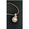Image 2 : NEW 18K GOLD PLATED 12.0MM SYNTHETIC PEARL NECKLACE, CHAIN 17" LONG