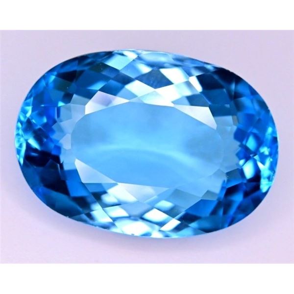 79.9 CT CERTIFIED ROYAL BLUE TOPAZ GEMSTONE ($17,380 APPRAISAL, APPRAISAL NOT GUARANTEED)