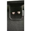 Image 2 : NEW 18K GOLD PLATED 0.3CT EACH, SIMULATED DIAMOND HEART STUD EARRINGS