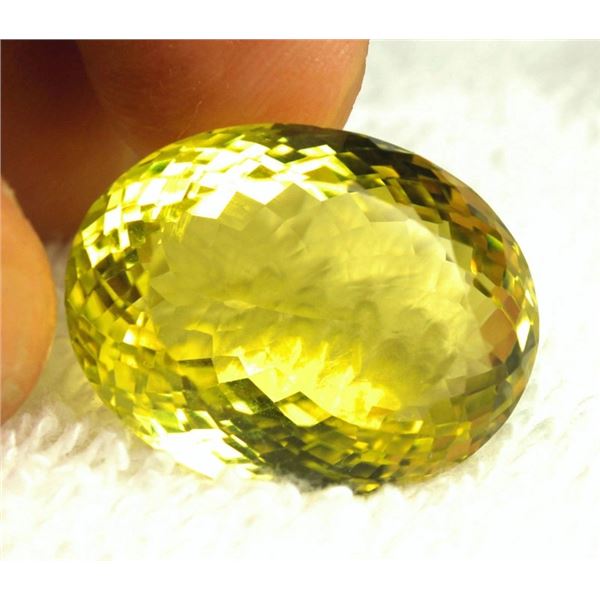 115.93 CT CERTIFIED VIVID LEMON QUARTZ GEMSTONE ($13,390 APPRAISAL, APPRAISAL NOT GUARANTEED)