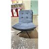 Image 2 : 101 STORIES BLUE NYSERA CHAIR *IN BOX* ( 1 CHAIR PER BOX, BOX MEASURES 29.5"L X 35"W X 23.5"H )