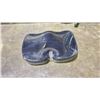 Image 2 : PAIR OF BLACK MEMORY FOAM SEAT CUSHIONS WITH GREY ZIP UP COVERS