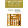 Image 3 : PAIR OF BAMBOO EXPANDABLE WATER RESISTANT 6-8 COMPARTMENT CUTLERY DRAWER ORGANIZERS