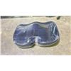 Image 2 : PAIR OF BLACK MEMORY FOAM SEAT CUSHIONS WITH GREY ZIP UP COVERS