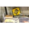 Image 2 : SHELF CONTAINING HAND-HELD "SLOW" SIGN, PORTABLE WORK LIGHT AND ASSORTED HAND TOOLS