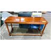 Image 1 : WOOD SOFA TABLE WITH HIGH-GLOSS FINISH 52"W X 16"D X 27"T